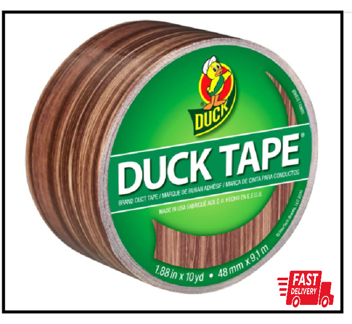 Duck Brand Printed Duct Tape Single Roll, Woodgrain (283051)