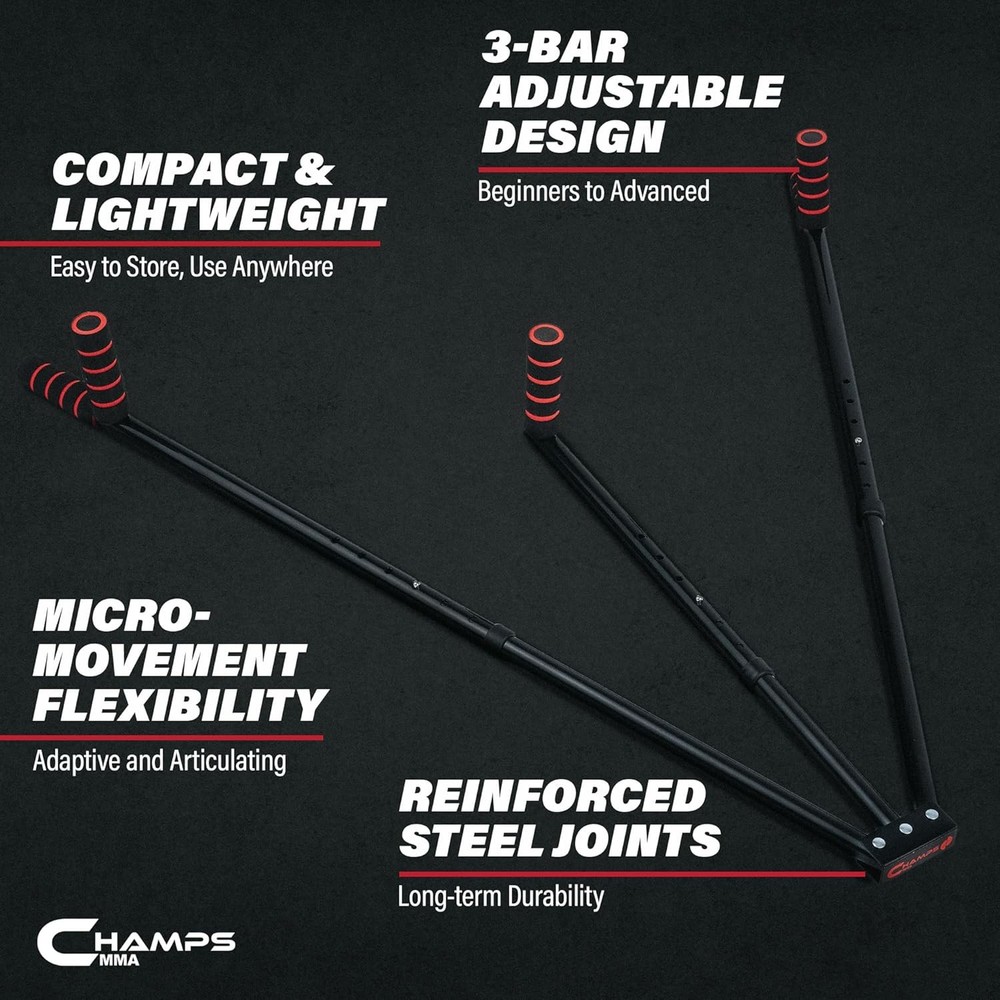 Split Machine for Flexibility with Trainer APP – Adjustable 3 Bar Red, Black