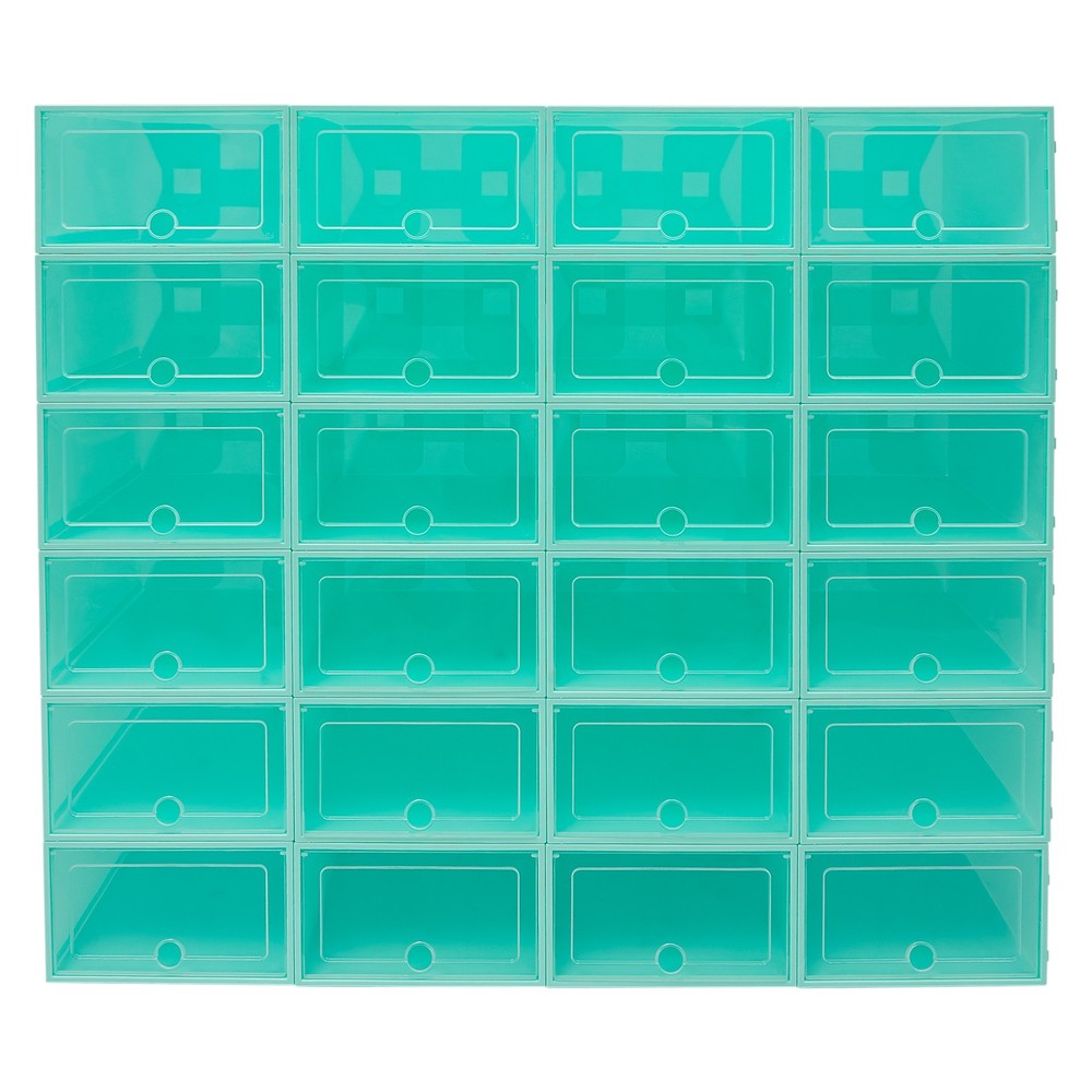 24 Pack Stackable Shoe Boxes Shoe Storage Organizer Shoe Boxes Shoe Storage Box