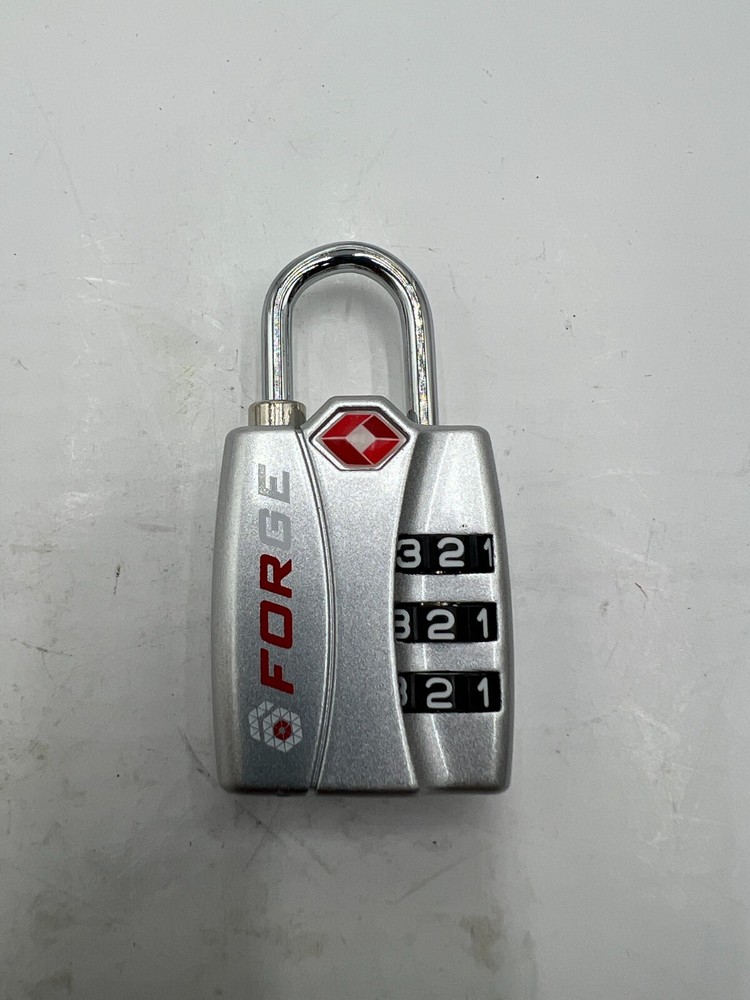 OEM Forge TSA Luggage Combination Lock - Open Alert Indicator Silver