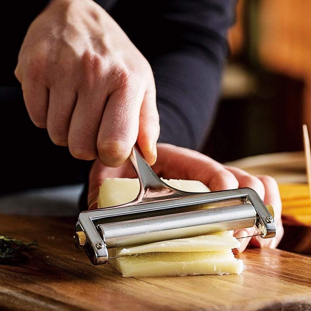 Versatile Heavy Duty Cheese Cutter - Cuts Soft & Semi-Hard Cheeses with Ease