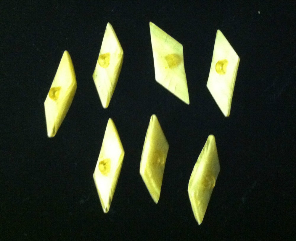 7 Vintage Celluloid Buttons – Unusual Shape