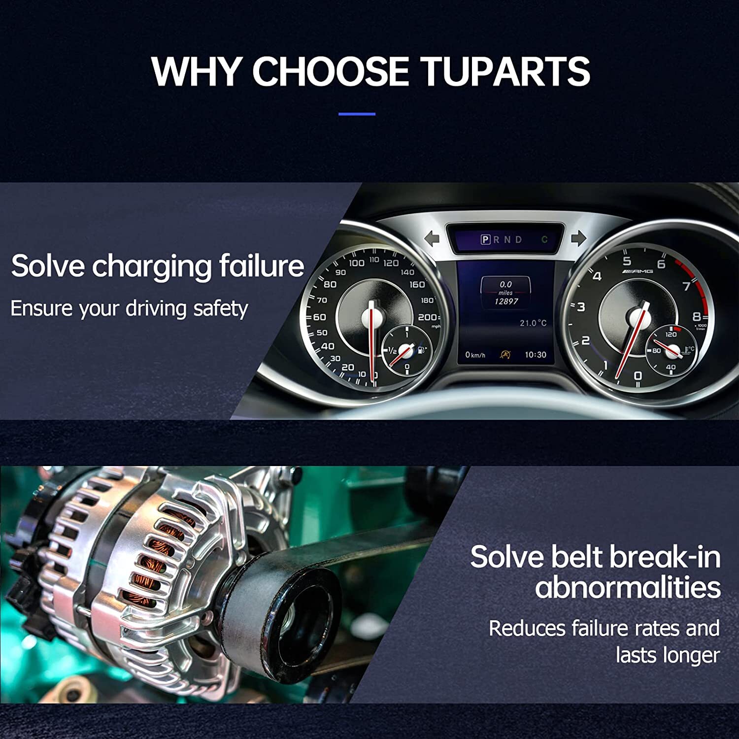 Alternator for 110Amp Chrome 1 Wire Self Exciting Street Rod GM 305 350 BBC SBC