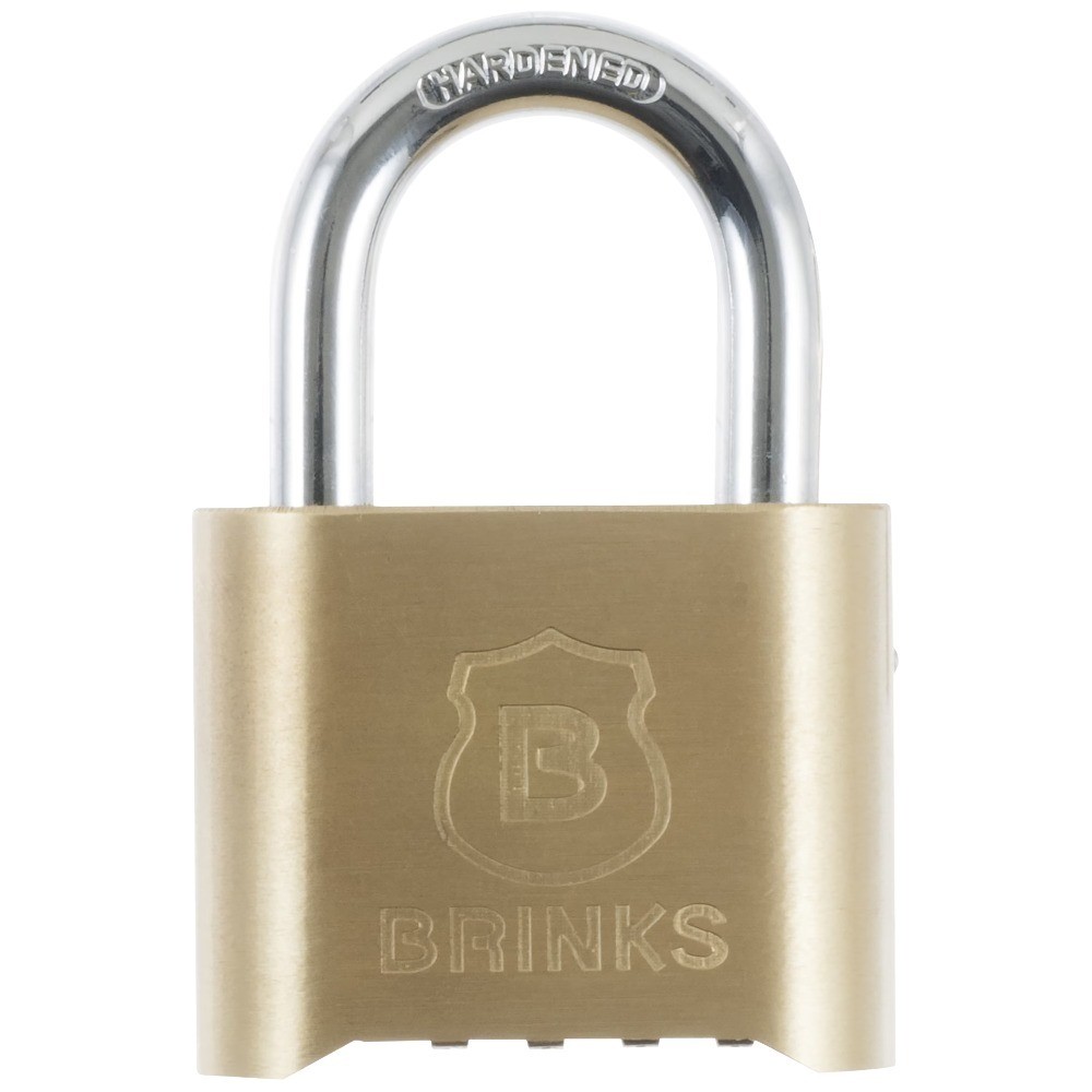 Resettable Combination Padlock Solid Brass 50mm Body 1 inch Shackle Keyless Lock