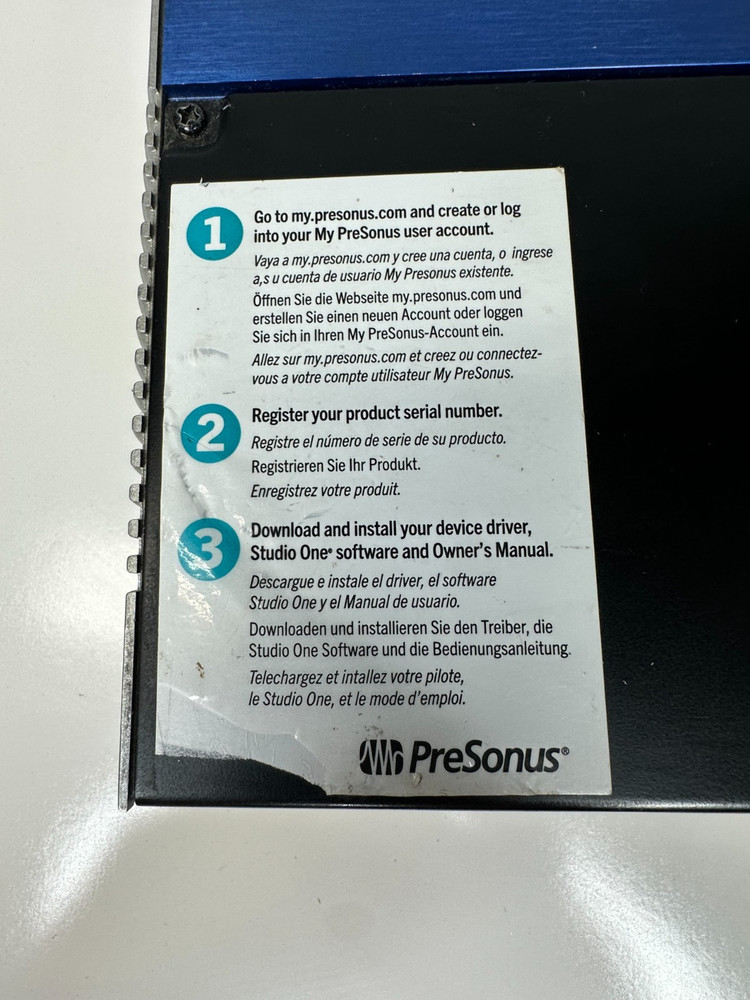 PreSonus AudioBox USB Audio Interface 2-Channel Untested AS-IS