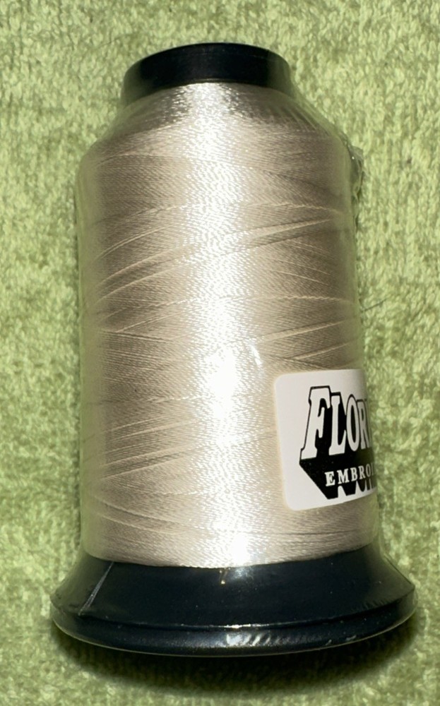 Floriani Embroidery Thread PF730 White Polyester 1,100 Yards NOS