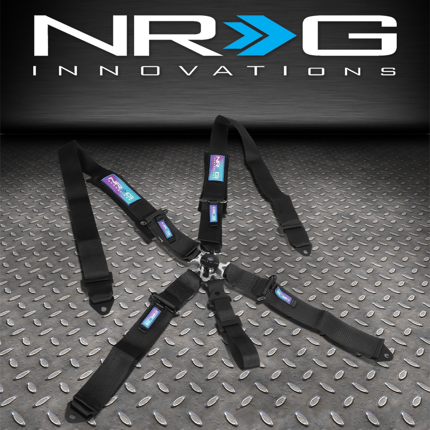 NRG INNOVATIONS SBH-B6PCBK 5-POINT 3"WIDTH SEAT BELT HARNESS W/CAM LOCK BUCKLE