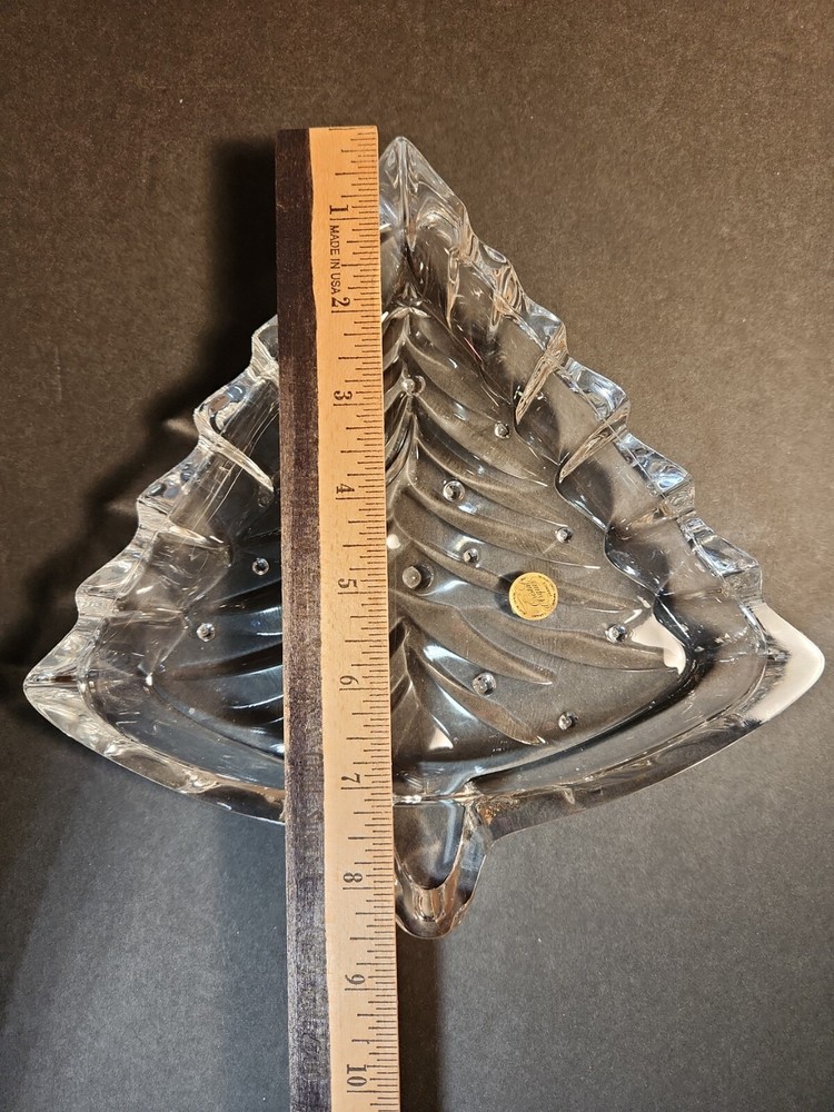 Cristal d'Arques Crystal Christmas Tree Shaped Dish