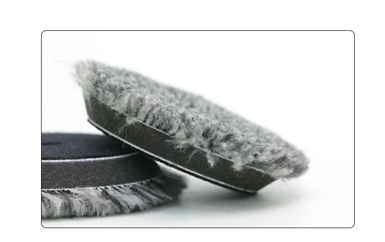 3" wool buffing polishing pads da rotary 2PC