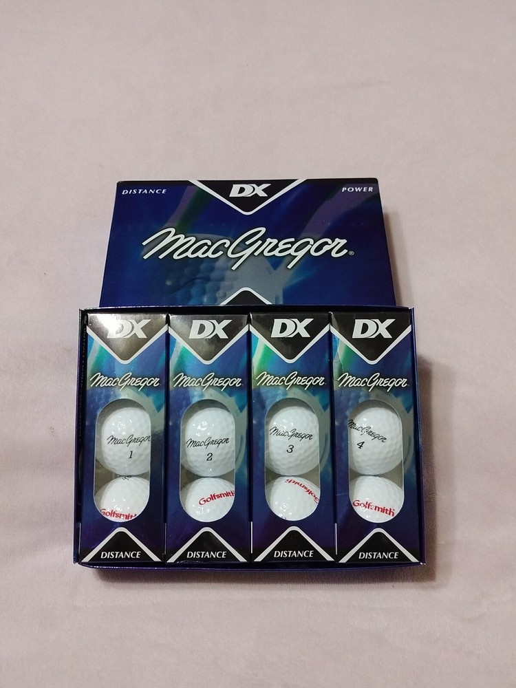 NEW MacGregor DX Distance Power Performance White Golf Balls Dozen Golfsmith