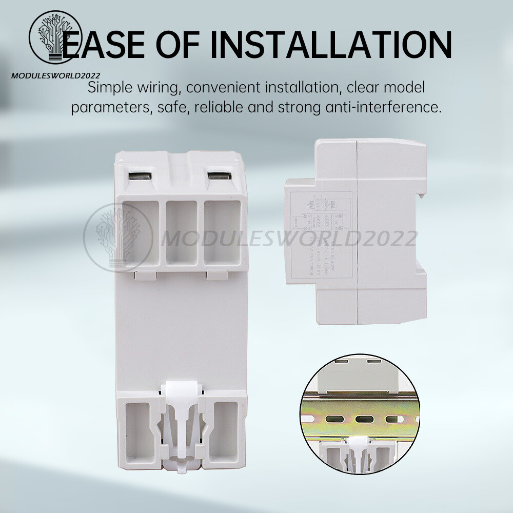 AC 50-500V 100A Din Rail Single-phase Digital Voltage LCD Voltage Current Meter
