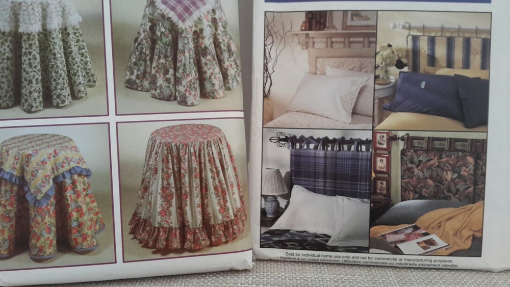 Lot of 2 Assorted Home Decor McCall's Simplicity Sewing Patterns UNCUT