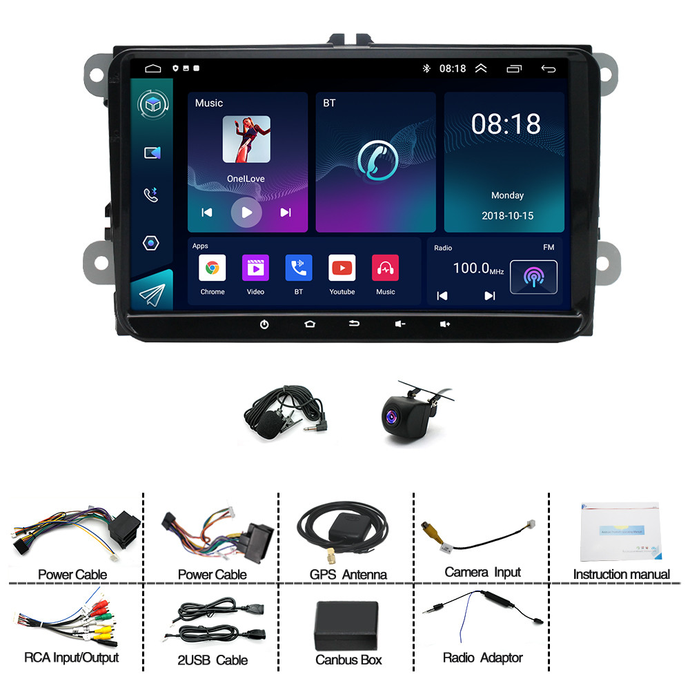 9"Carplay For VW Jetta 2011-2015 Touch Screen Radio Stereo Android15 GPS Navi