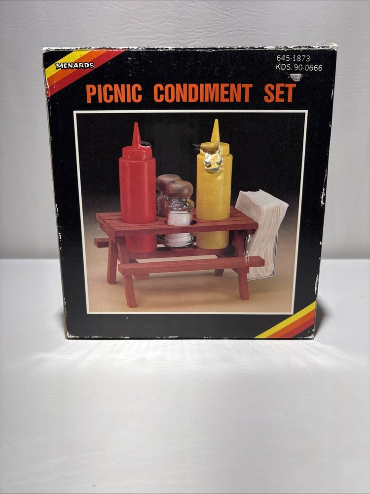 Vintage Menards Picnic Condiment Set