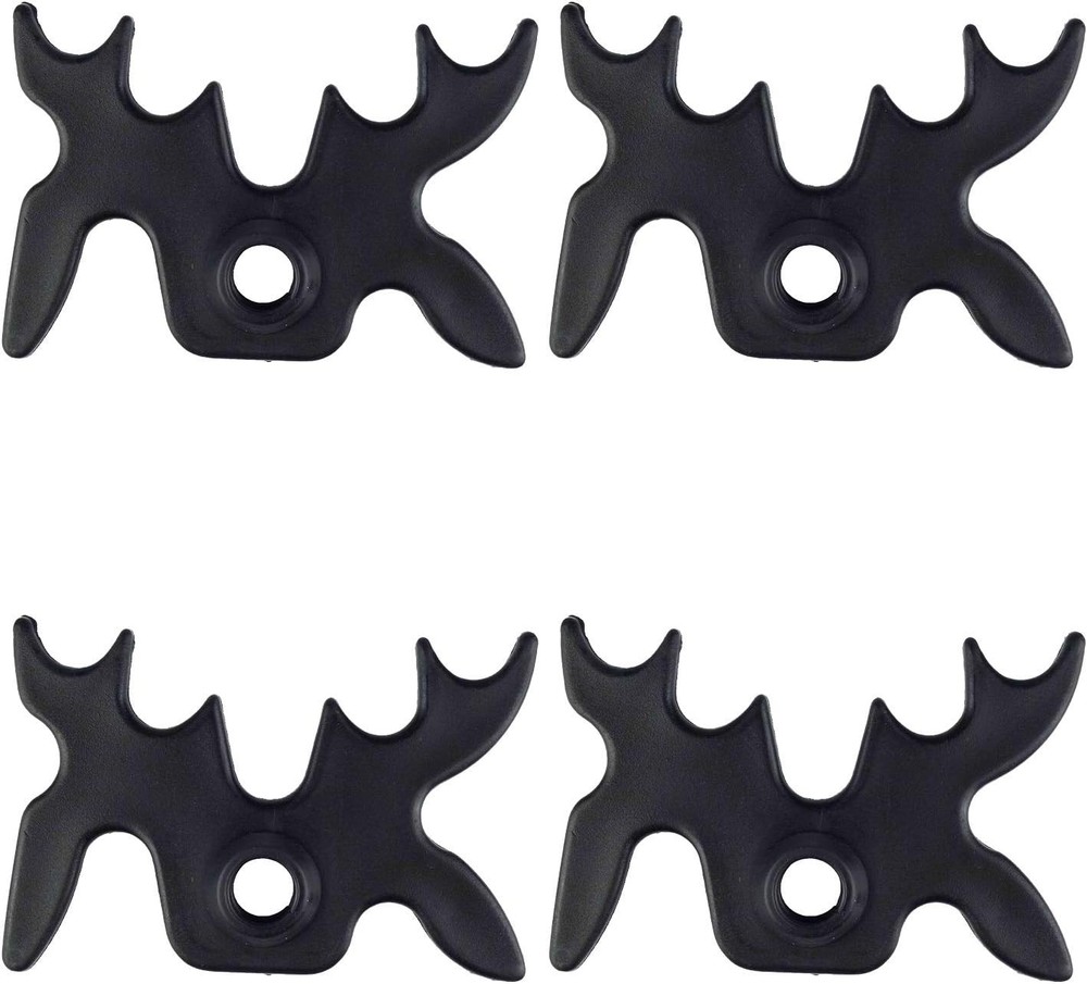 8 Pack Plastic Moosehead Pool Billiard Cue Bridge Head Black