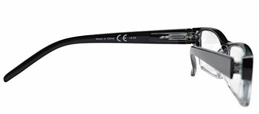 Eyekepper 4 Pack Reading Glasses Modern Eyeglasses Spring Hinges Rectangular