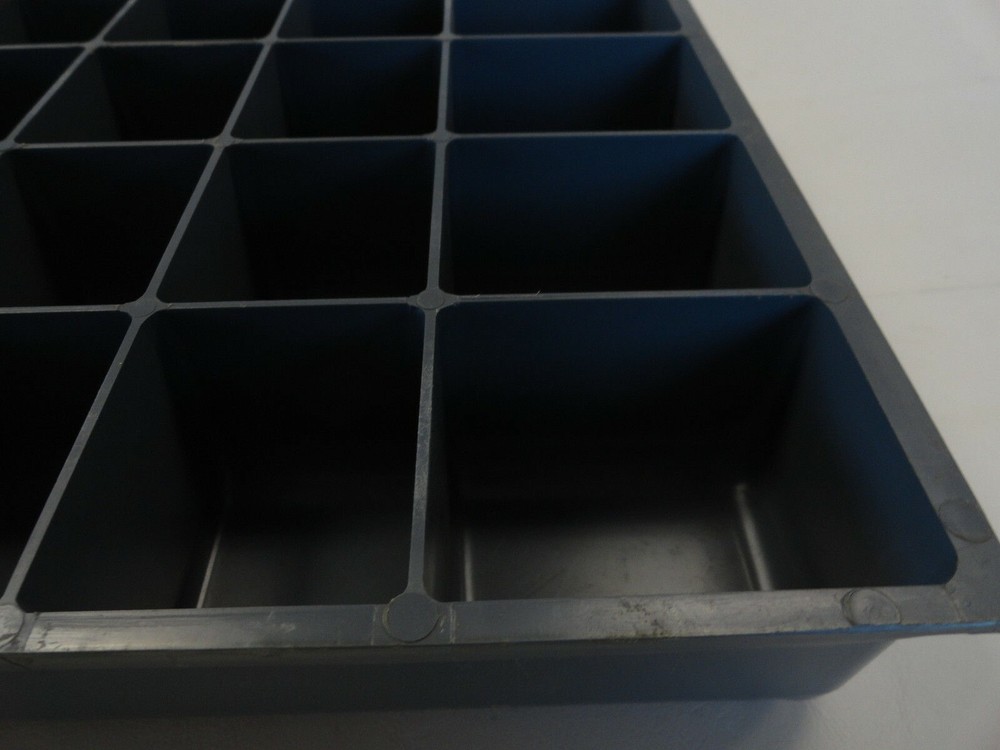 DURHAM C-204-95 GRAY PLASTIC STORAGE COMPARTMENT BIN / CASE 13 1/2" X 9 1/2"