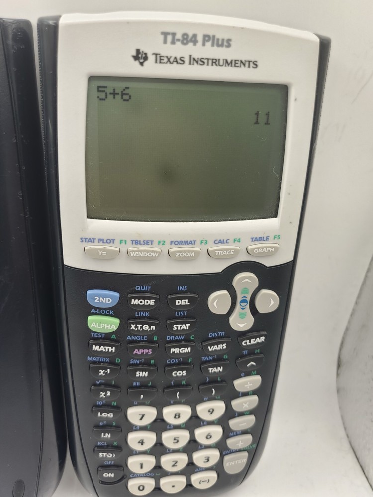 Texas Instruments TI-84 Plus Graphing Calculator With Cover Tested !