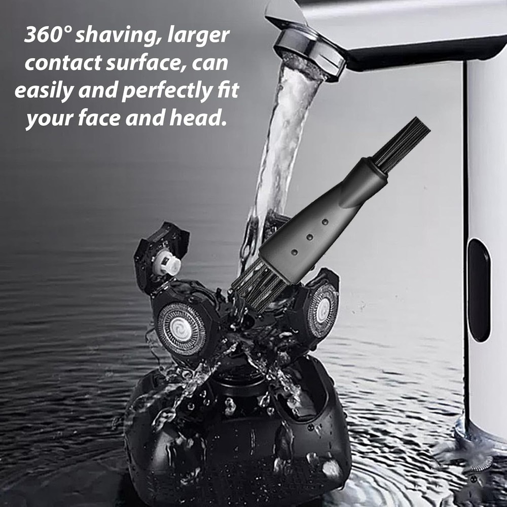 4 Pack Head Shaver Replacement Blades, 5 Blades Black