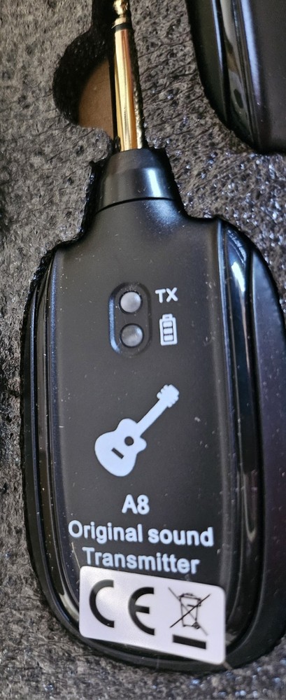 Wireless Guitar System Transmitter Receiver Rechargeable