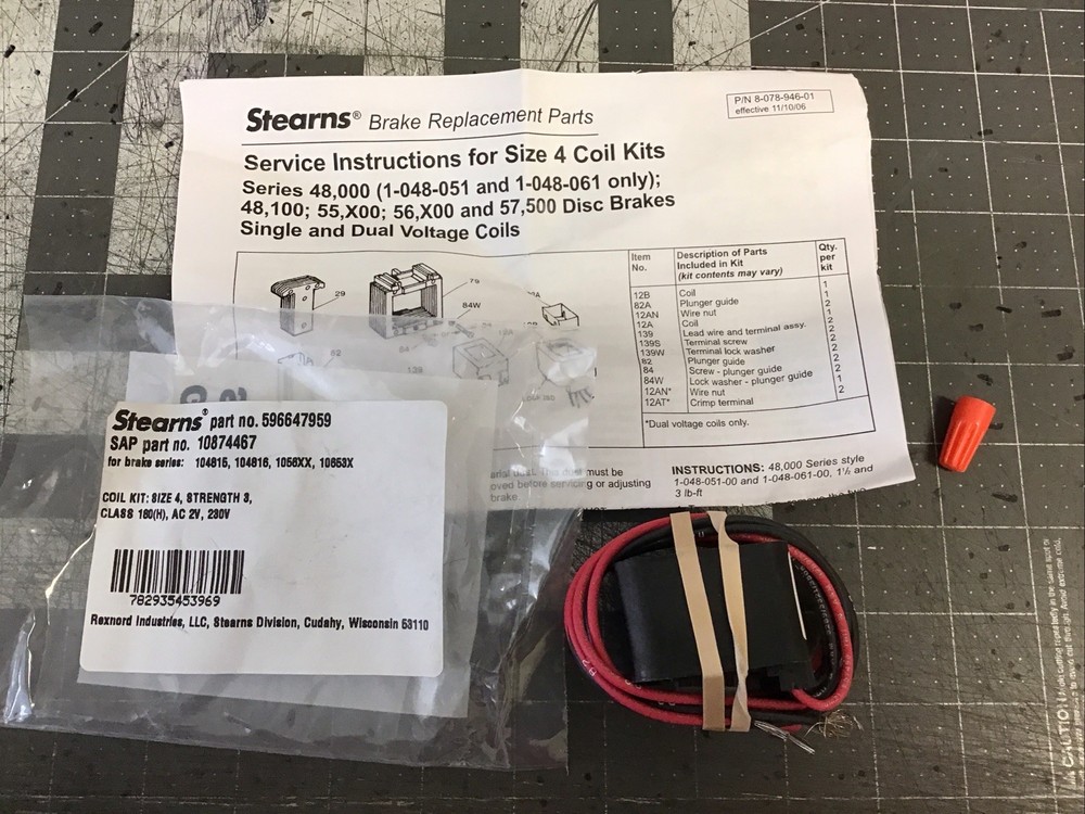 Stearns 6M4H3LA2PPOO Size 4 Coil.(LB42R)