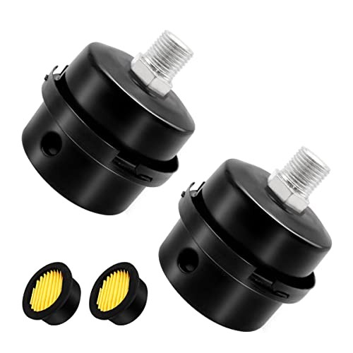 2 pcs 3/8" Thread Air Compressor Silencer, Air Compressor Intake Filter 1/4"