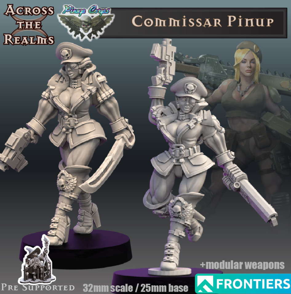 Commissar Pinup x 2  (32mm)