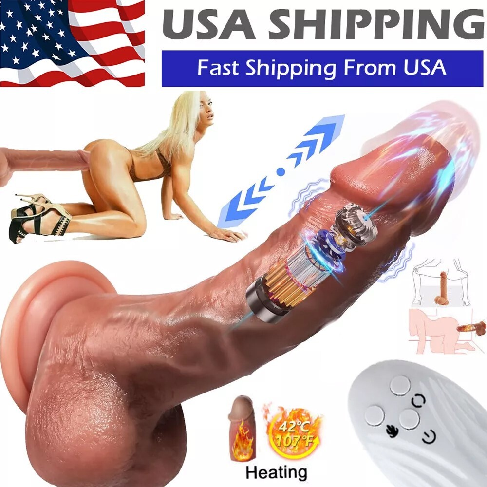 Telescopic Realistic Thrusting Dildo Vibrator Sex Toys for Women Remote Control