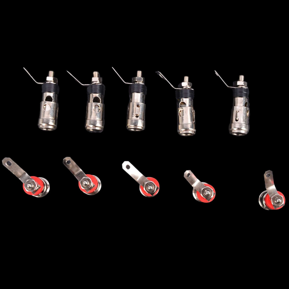 10 PCS Speaker Audio Terminal Binding Post Spring Loaded Type Nickel Plated