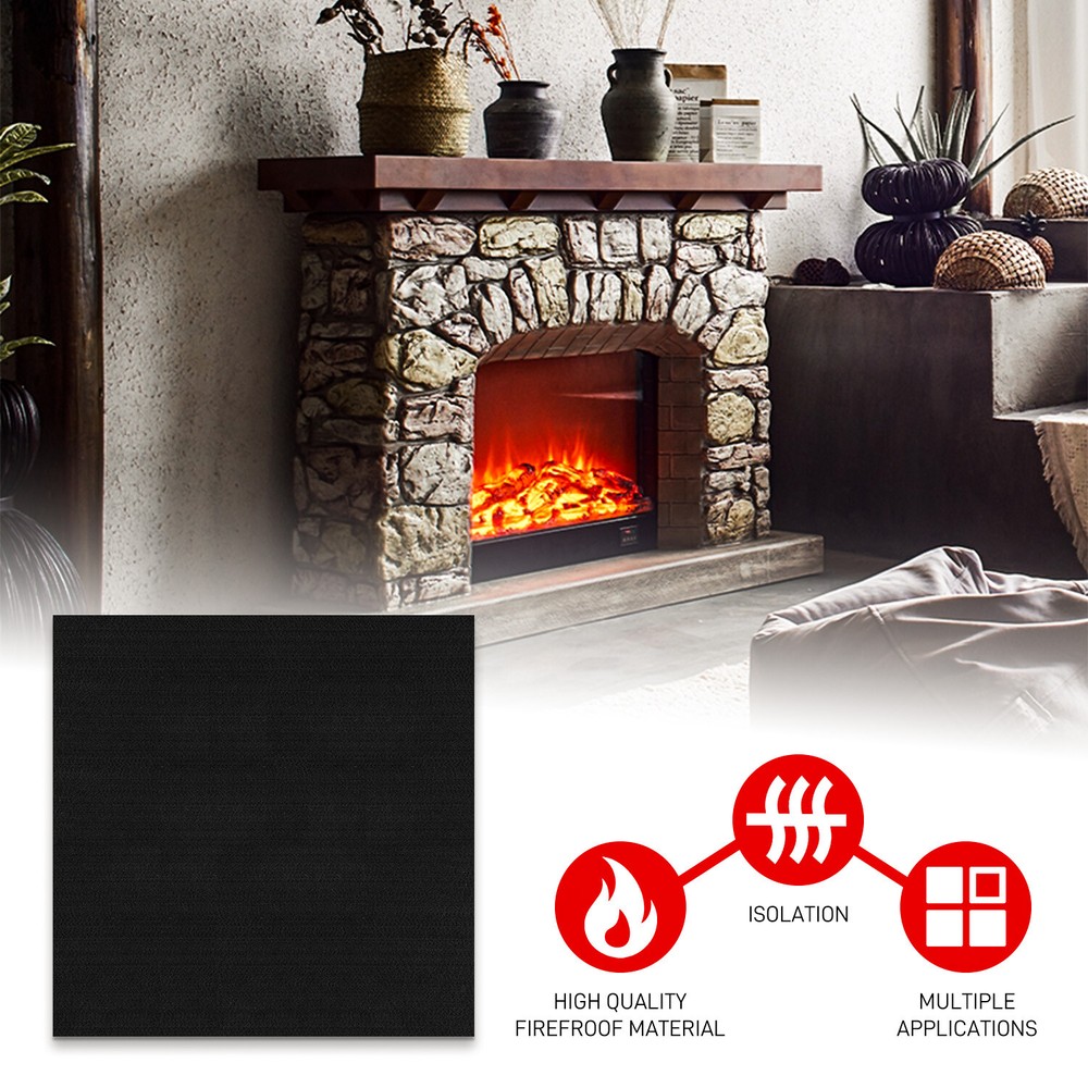 Under Grill Mats Foldable Fireproof Deck Patio Protector Mat High-temperature Re