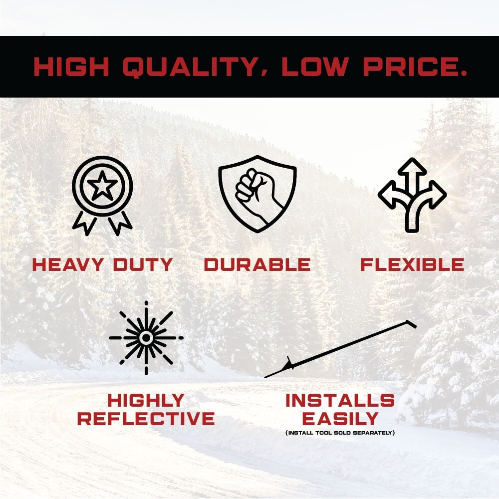 (Pack of 20) Landscape Driveway Markers Rod for Visibility when Snow Plowing