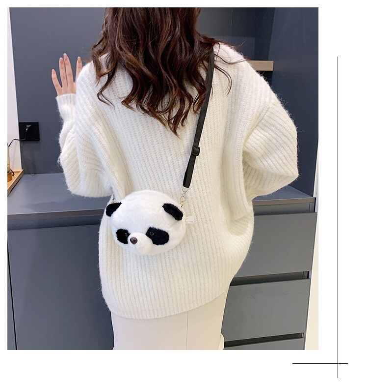 Soft Cute panda Plush Bag Shoulder Bag Cases Wallets Coin Purses Bags