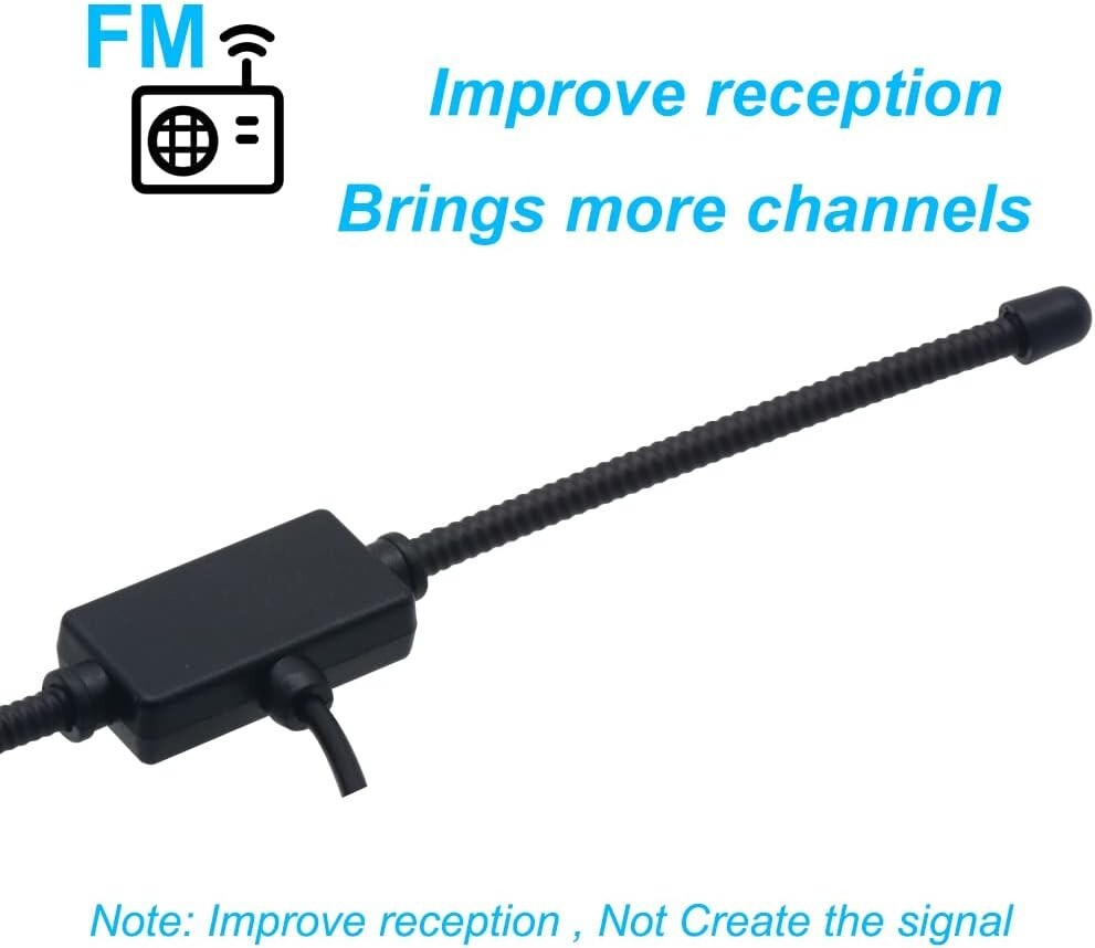 Indoor FM Radio Antenna With 4 Adapters, 75 Ohm for Home Stereo Receivers