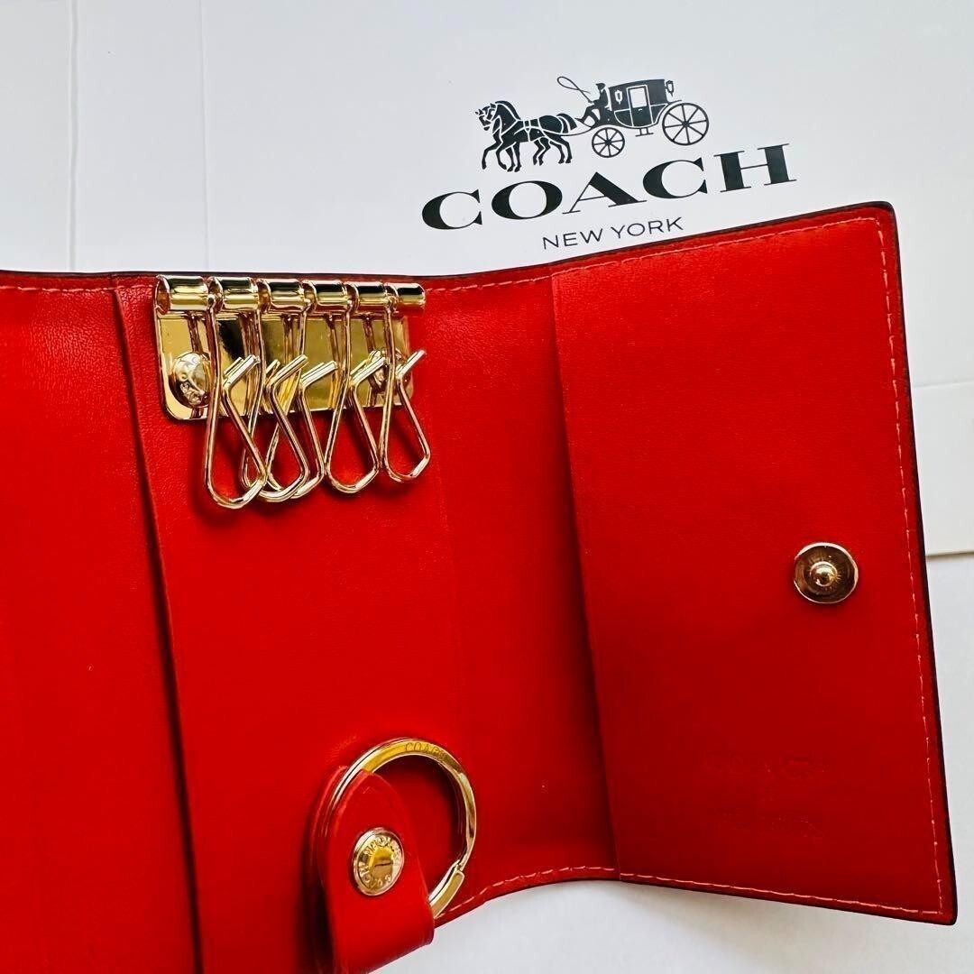 COACH x Peanuts 5 Key Case Snoopy Signature Smart Key CF250 outlet New