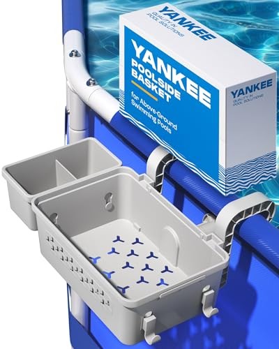 Yankee Poolside Basket for Above-Ground Soft-Wall Pools, Large Pool 1 Pack