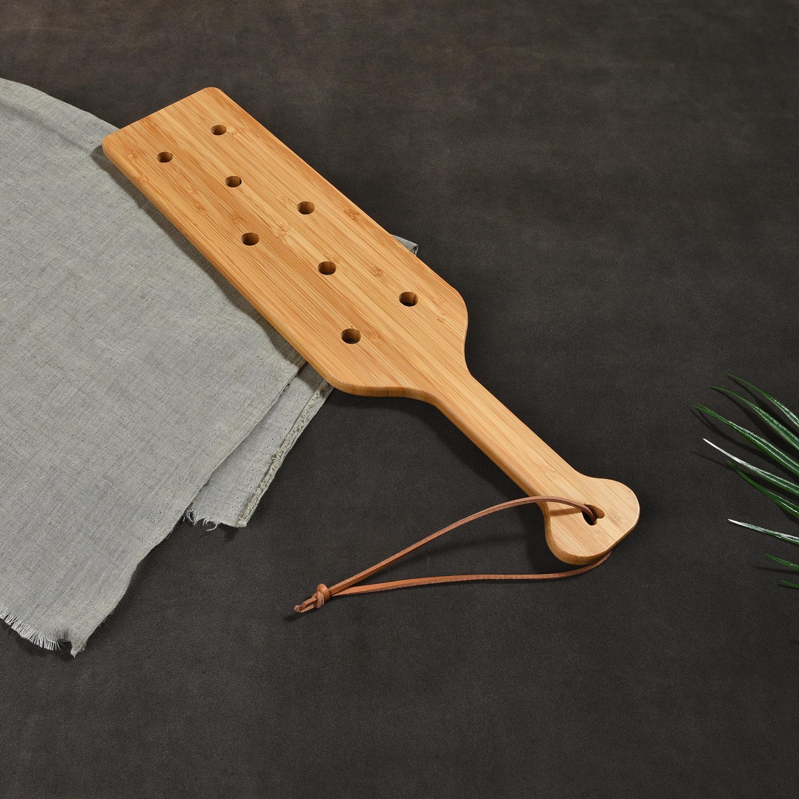 17 Inch Large Bamboo Wood Paddle Wooden Paddle with Airflow Holes