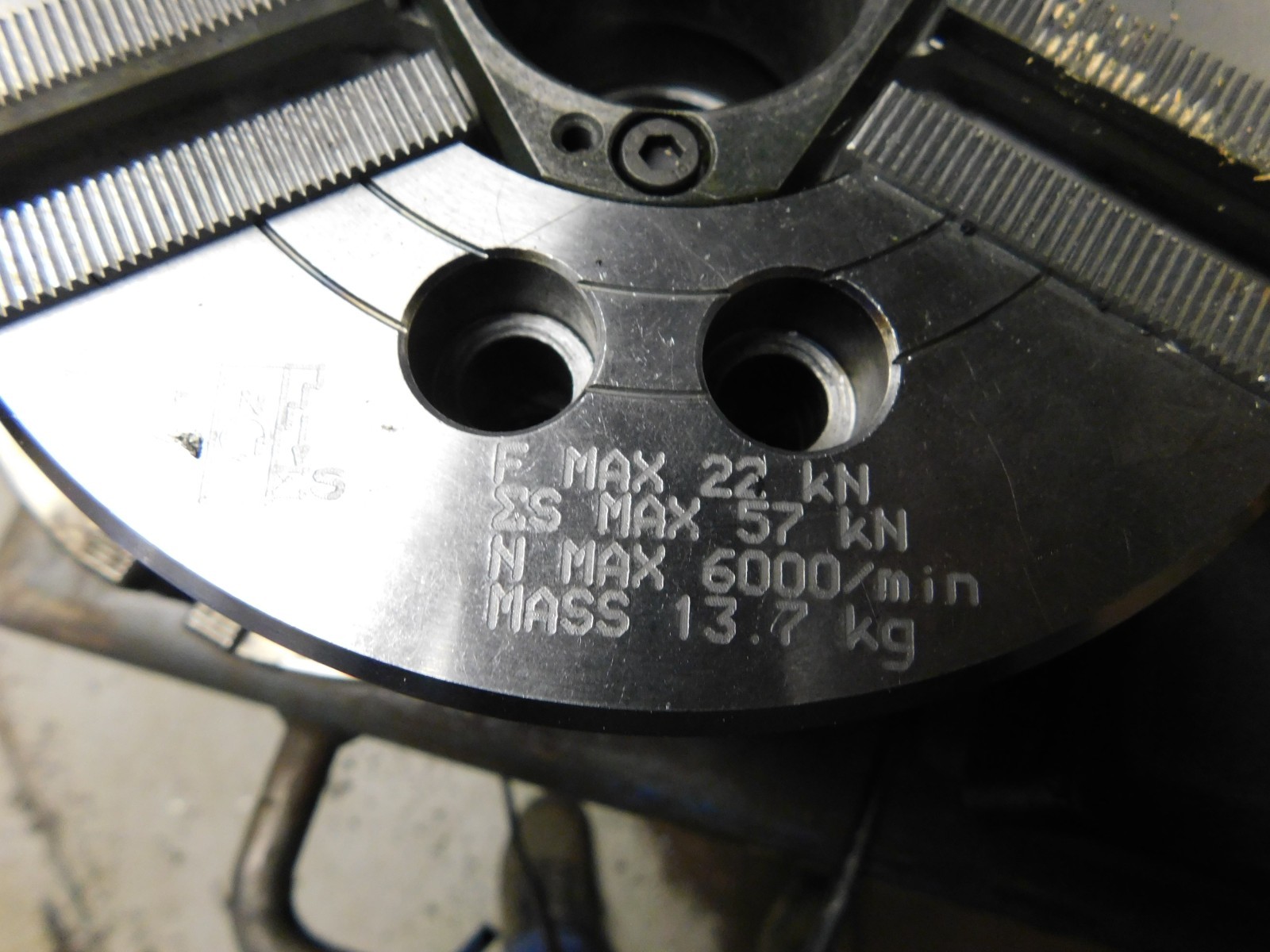 Kitagawa B-206 6.5" Power Chuck CNC Lathe Chuck 3 Jaw