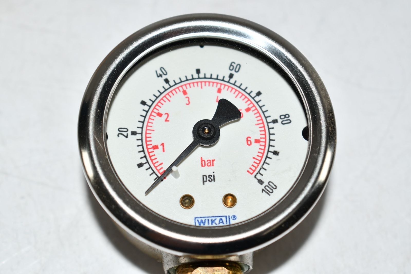 NEW WIKA 212.53 Pressure Gauge, 0-100 PSI, 2'' Dial 4311931