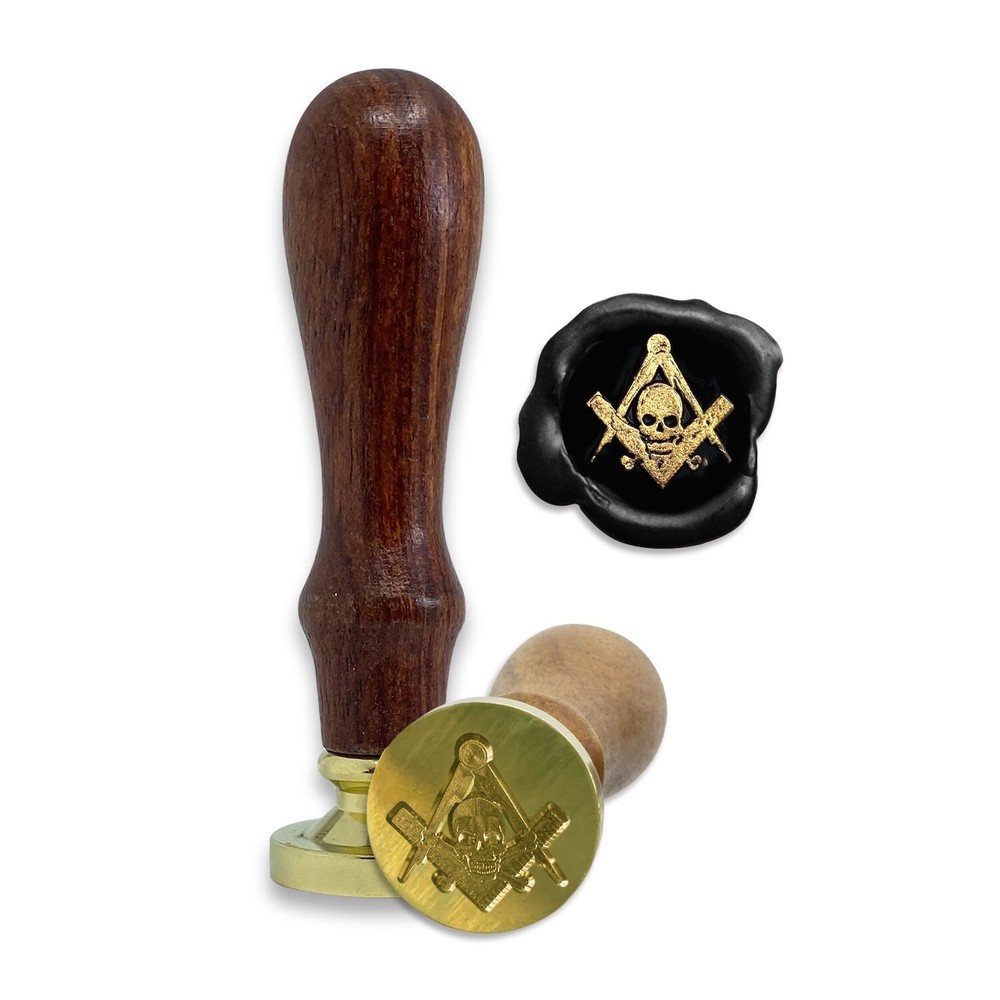 Skull Square and Compasses Masonic Wax Seal