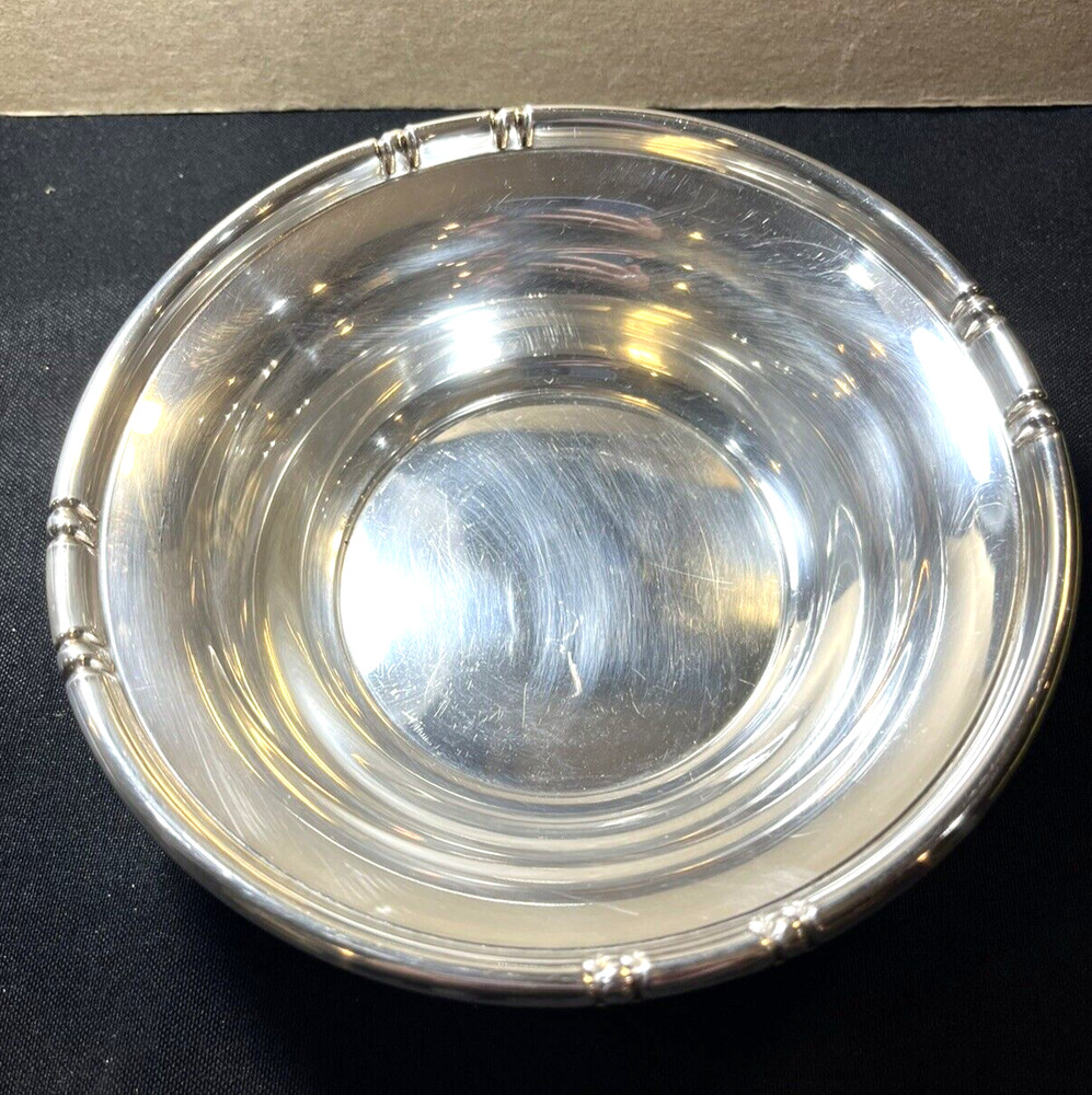 Baldwin & Miller Bamboo Pattern Sterling Silver Bowl 148 Grams No Monogram.