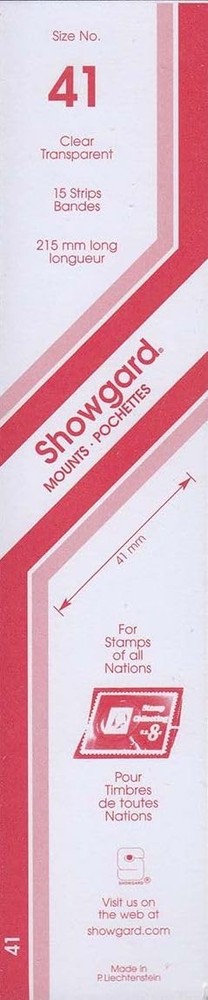 Showgard Strip Style Clear Stamp Mounts Size 41