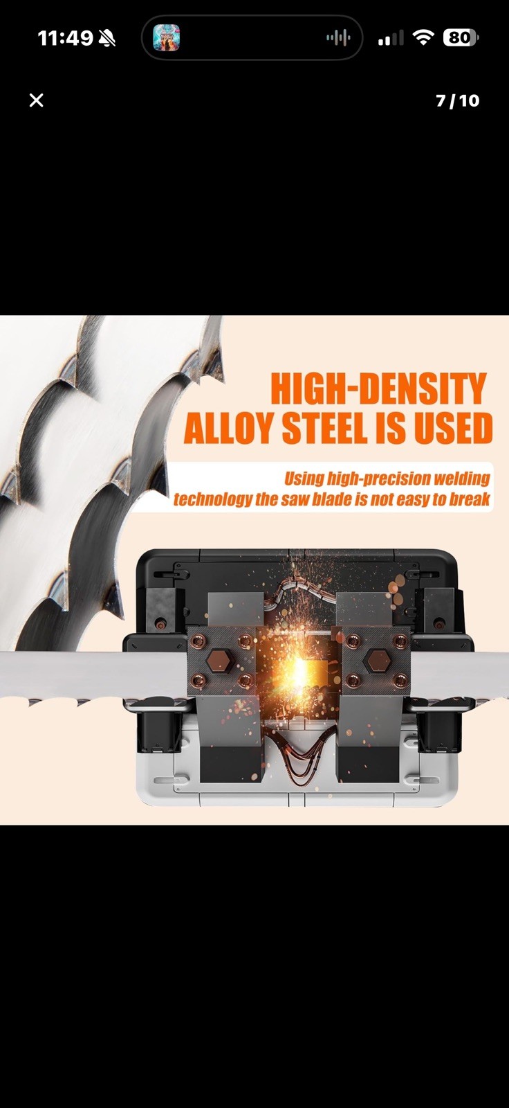 Sawmill Bandsaw Blades 144" Length - Top Quality 10° Hook Angle - 5-Pack