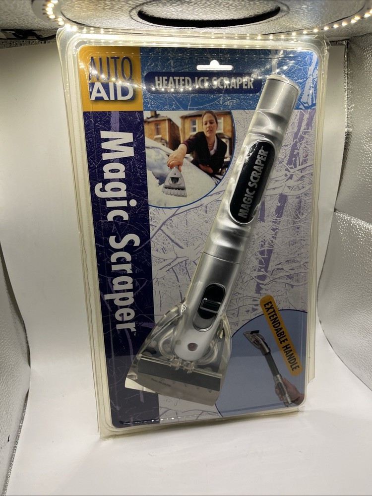 Auto Aid - Heated Ice Scraper "Magic Scraper" Retractable Extendable Handle