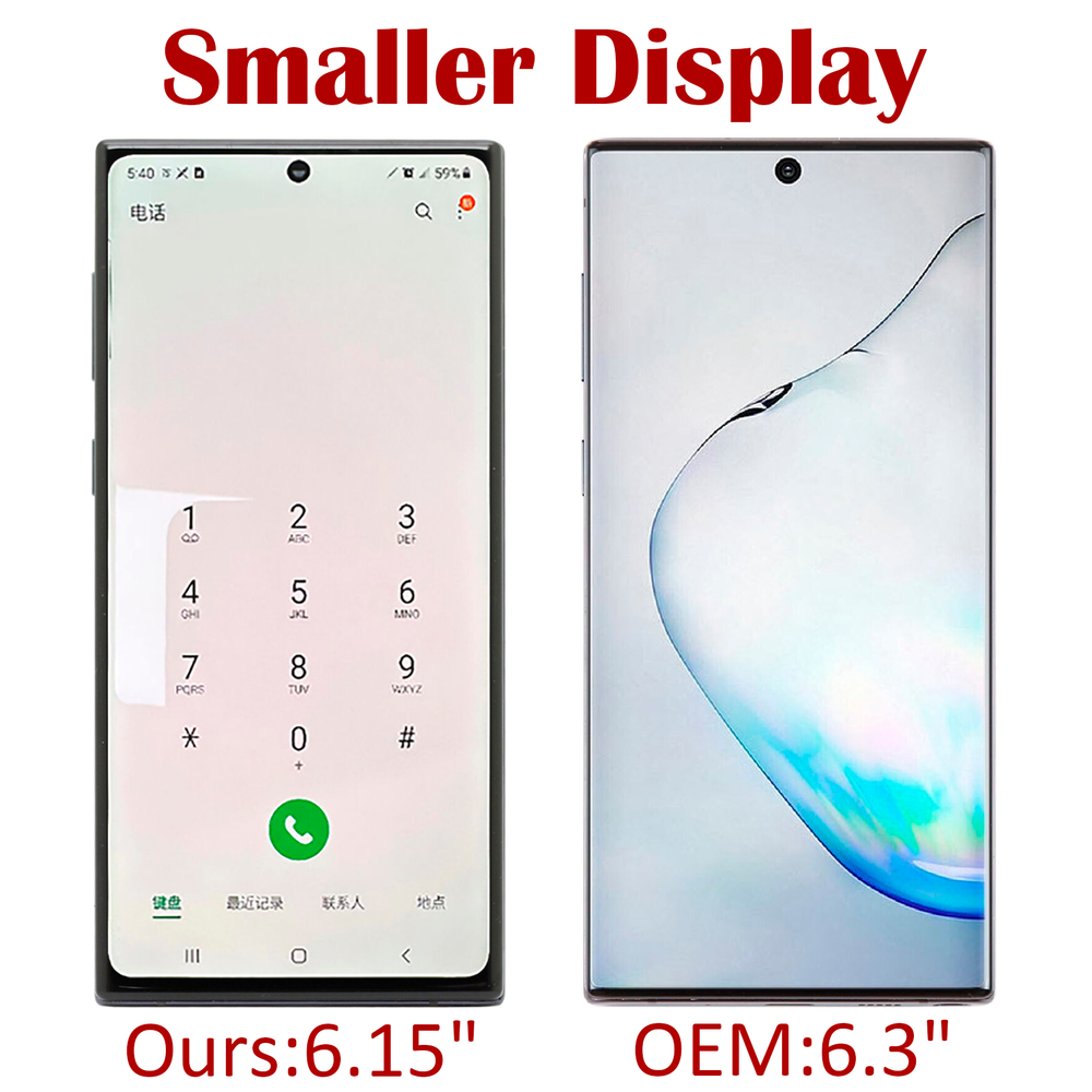 6.15" Digitizer LCD Touch Screen + Frame OLED For Samsung Galaxy Note 10 N970 US