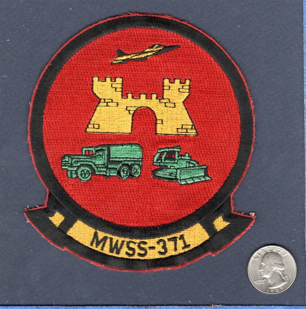 MWSS-371 USMC MARINE CORPS Wing Support Squadron Jacket Patch