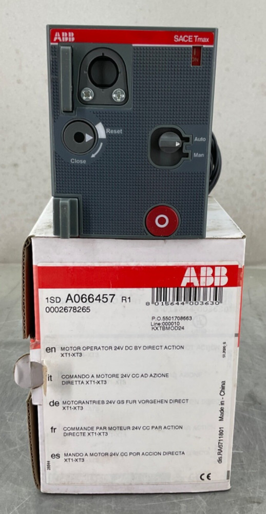 NEW ABB TMAX KXTBMOD24 MOTOR OPERATOR 24VDC BY DIRECT ACTION XT1-XT3
