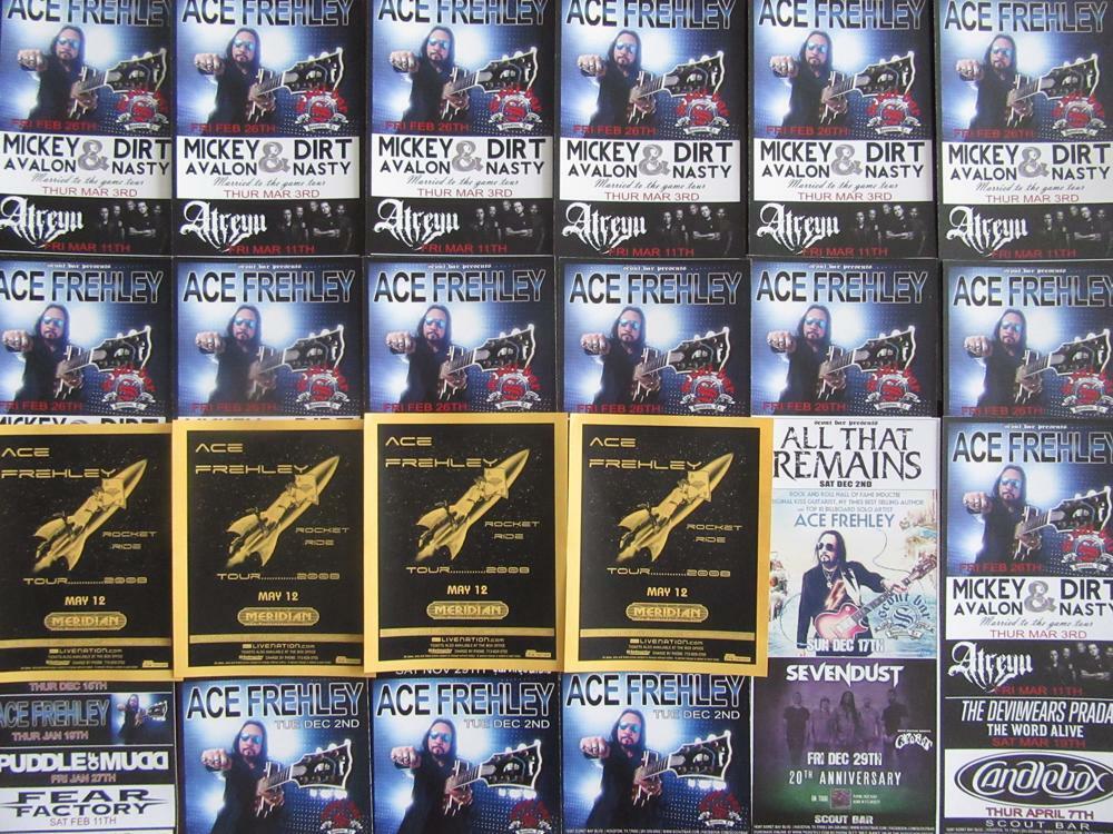 KISS - ACE FREHLEY - HOUSTON, TEXAS - CONCERT FLYERS + MEMORABILIA