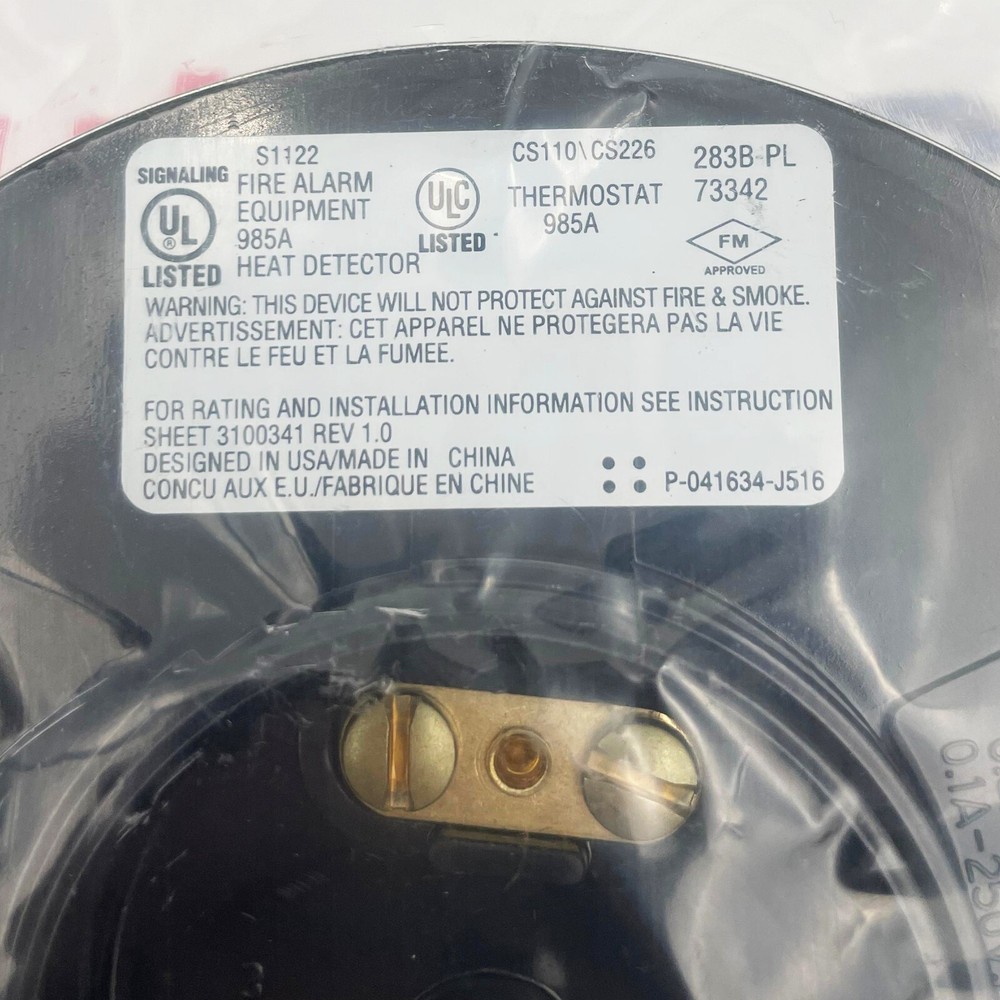 EDWARDS 283B-PL 135° Fixed Temperature HEAT DETECTOR