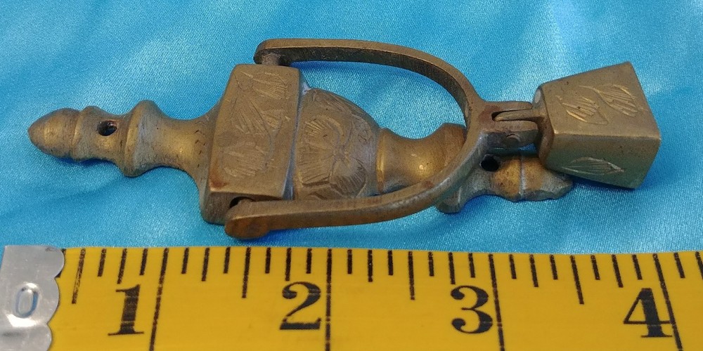 Vintage Solid Brass Door knocker ching Bell India