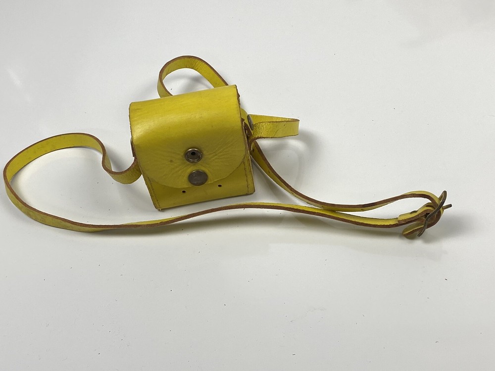 Vtg Yellow Bitronics PD3 +leather case-Blasting Galvanometer-Pennsylvania Mining
